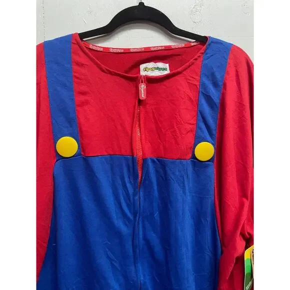 Mario 3X Costume Jumpsuit Tipsy Elves New with Tags One piece bodysuit PJs - Picture 4 of 9